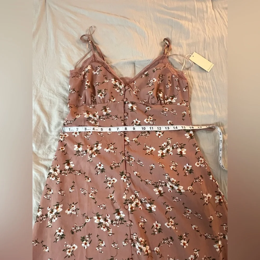Gold and Pink‎ Sequin High Low Sundress - Picture 4 of 6